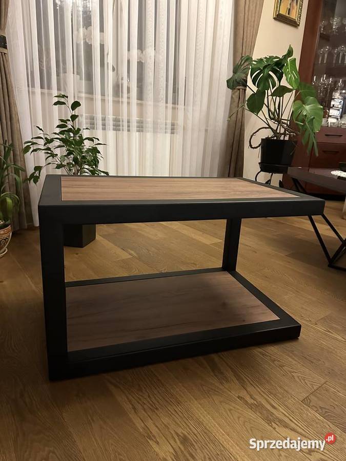 Stolik kawowy loft industrial czarny Lasek