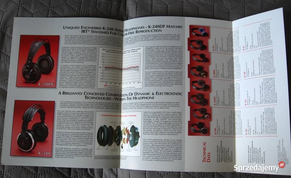 AKG acoustics Stereo Headphones catalog brochure Kępice
