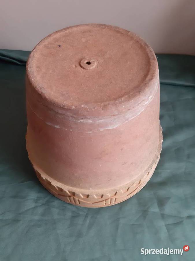 Donica doniczka stara ceramiczna gliniana fi 255 Głuchołazy