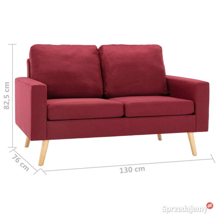 2osobowa sofa kolor czerwonego wina tapicerowana Sofy i kanapy Warszawa