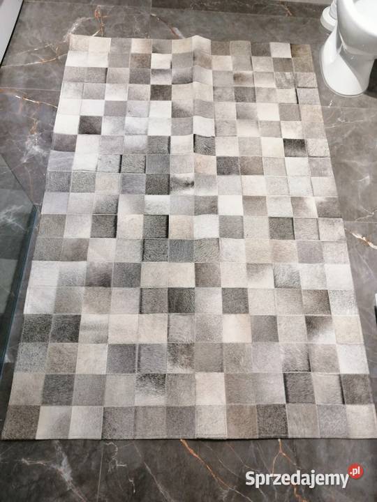 PATCHWORK Z KROWY szary piękny NOWOCZESNY 120180 1cm