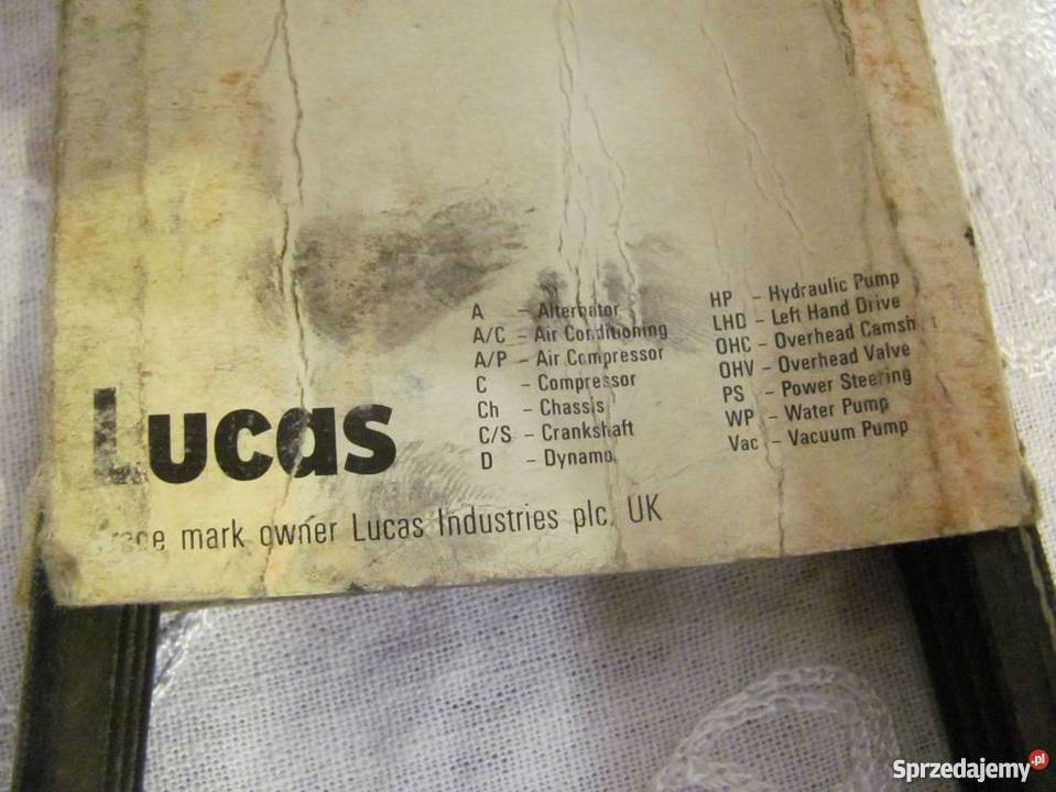 pasek do alternatora w Rover 216 1984 r LUCAS Układ elektryczny Zamość
