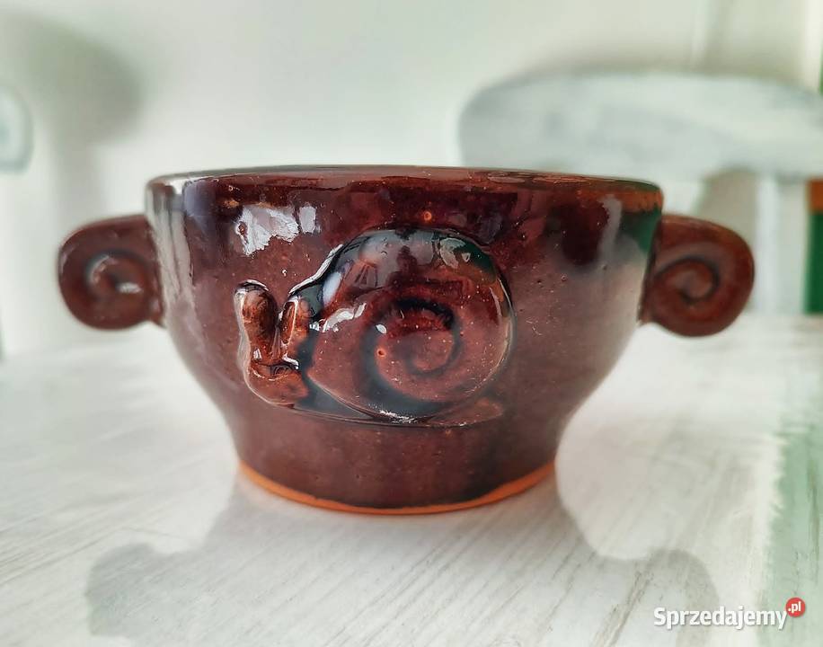 Ceramiczne szkliwione bulionówki ozdobne 5 sztuk Gdańsk