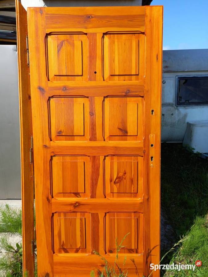 Drzwi zewnetrzne sosnowe 90x200 sprzedam