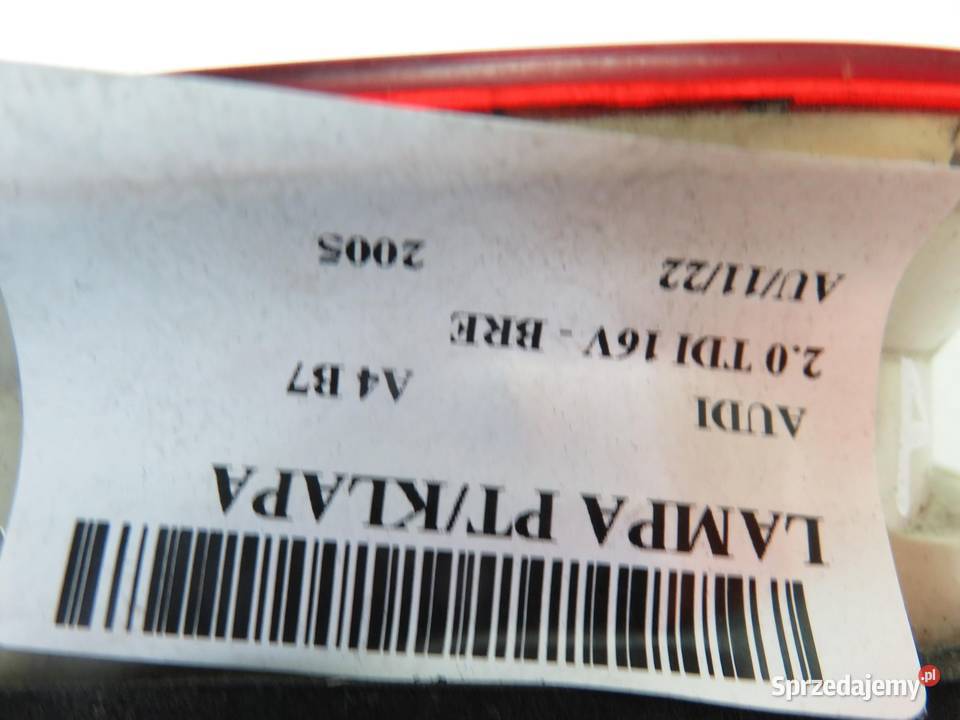 LAMPA PRAWA TYLNA KLAPA AUDI A4 B7 8E5945094A