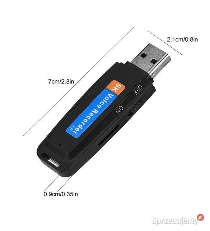 DYKTAFON PODSŁUCH SZPIEG PENDRIVE MICROSD do Nowy Sącz