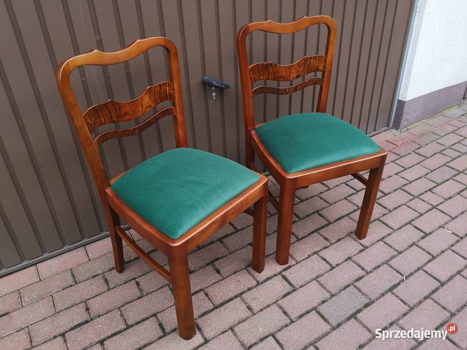 Krzesła ARTDECO Stare Antyk Komplet 2 Sztuki Swarzędz