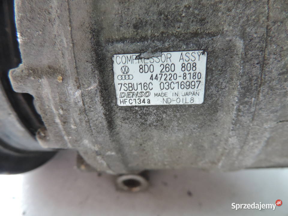KOMPRESOR SPRĘŻARKA KLIMAT VW PASSAT B5 AUDI A4 Rok produkcji 2002 Nowy Sącz