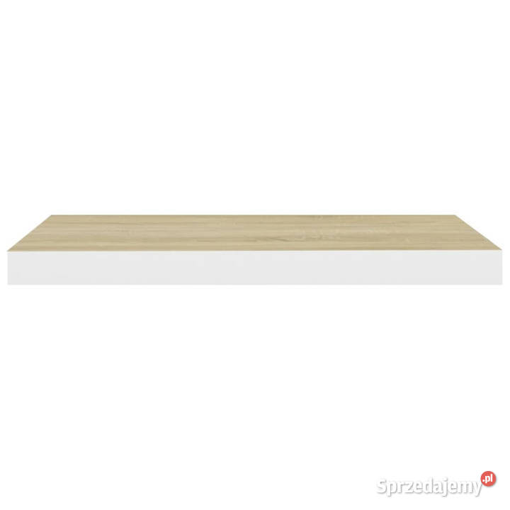 Półka ścienna kolor dębowy i biały 60x235x38 MDF Dom i Ogród Warszawa