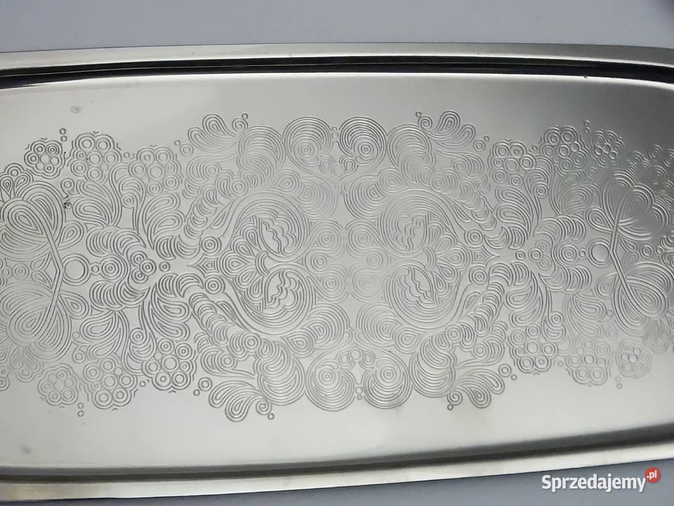 Taca metalowa z grawerem dekoracyjna nierdzewna lubelskie Biłgoraj
