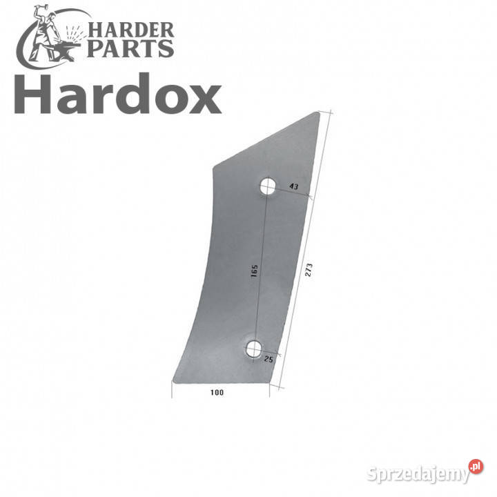 Pierś HARDOX 900650L części do pługa DOWDESWELL Suwałki sprzedam