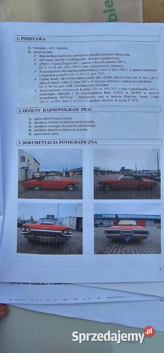 Ford Thunderbird 1965 64l V8 kabrio świętokrzyskie Staszów