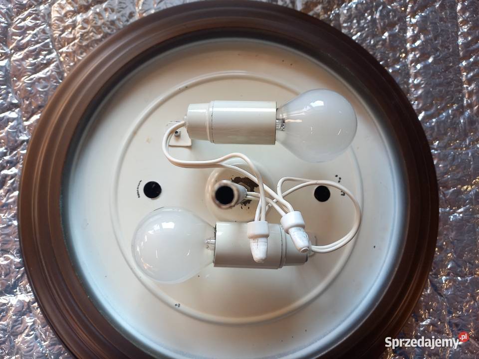 Plafon mosiężny ze szklanym kloszem Lampa Gawroniec