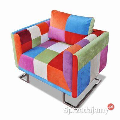 vidaXL Fotel w formie kostki z chromowaną Warszawa sprzedam