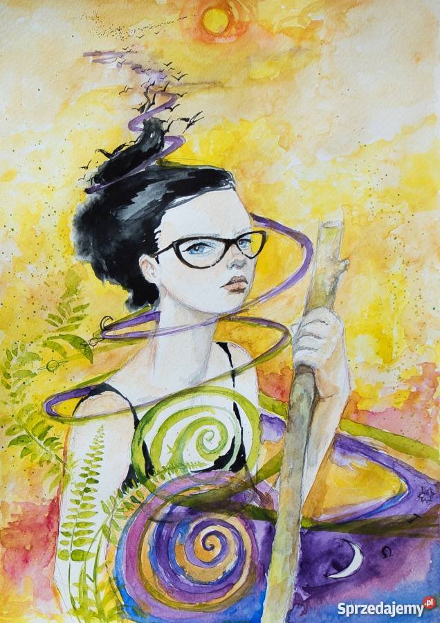 ALCHEMIK MIŁOŚCI akwarela artystki Adriany Laube Malarstwo