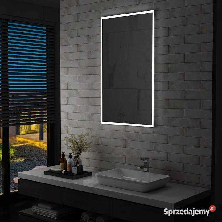 vidaXL Ścienne lustro łazienkowe z LED 60 x 100 Lustra mazowieckie Warszawa