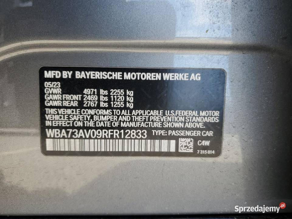 2023 BMW 430XI GRAN COUPE Częstochowa sprzedam