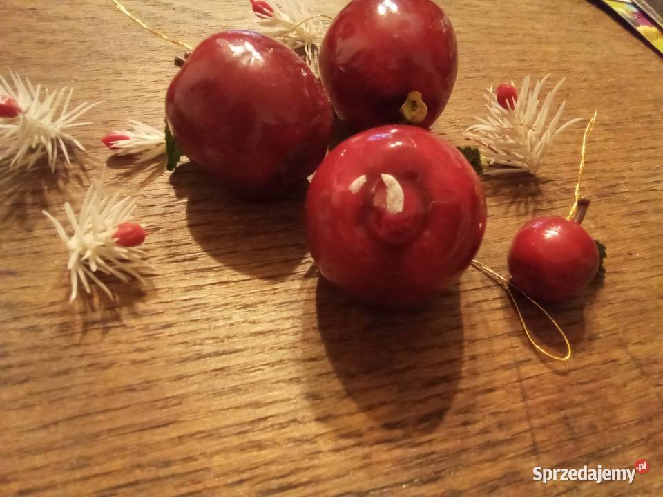 Jabłka woskowe Boże Narodzenie zawieszki komplet mazowieckie Warszawa