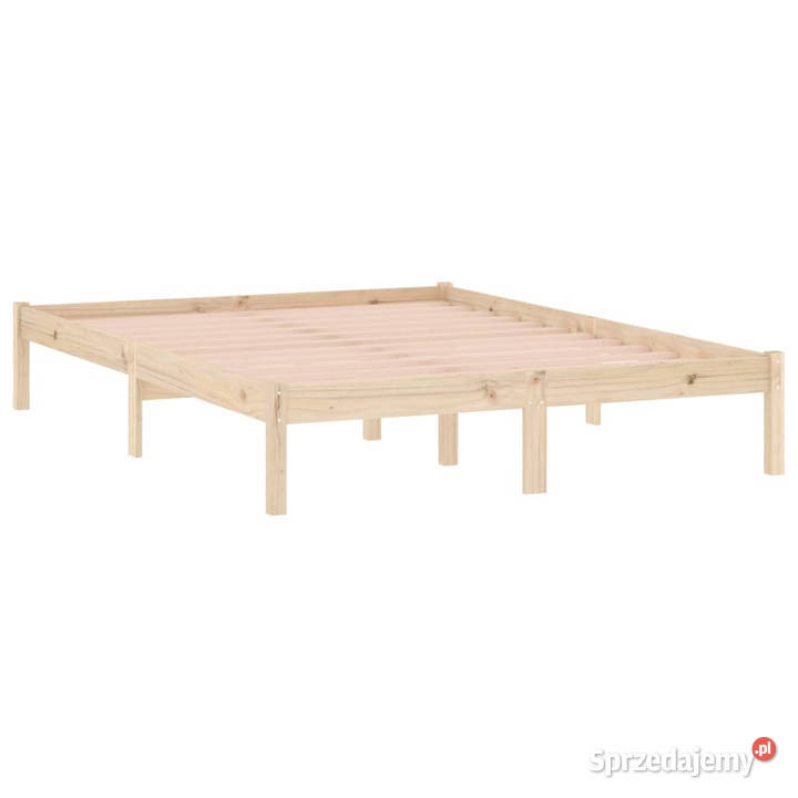 Rama łóżka bez materaca lite drewno sosnowe 142cm Warszawa
