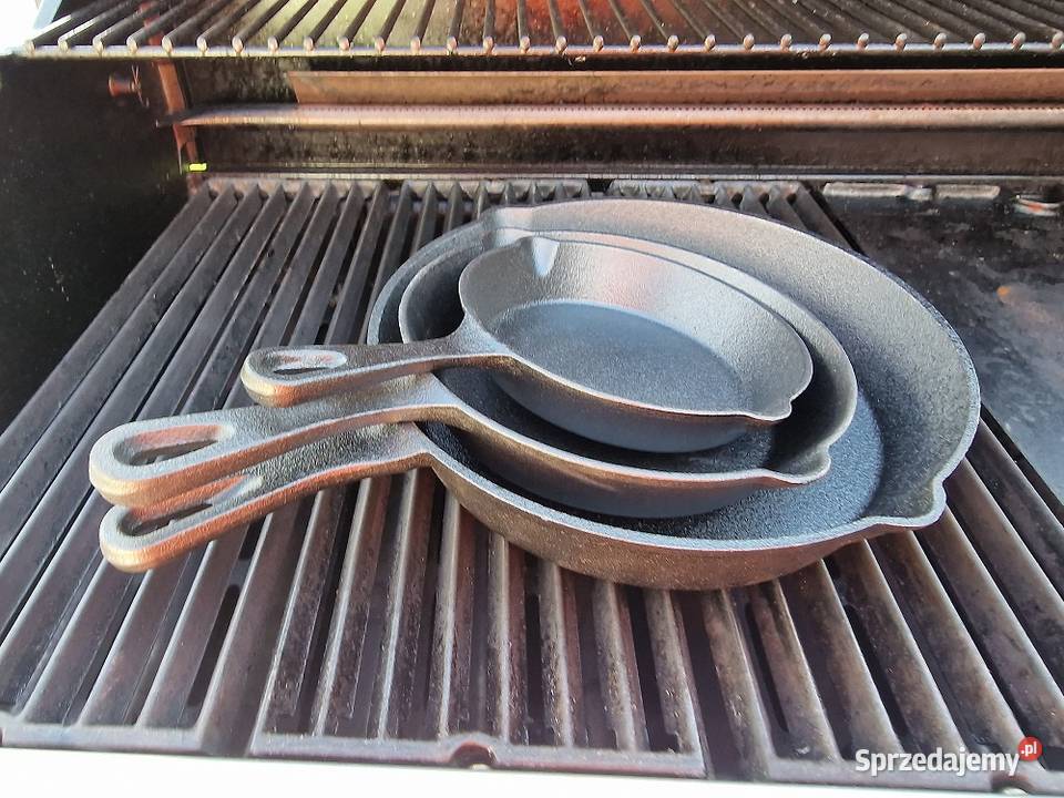 3x PATELNIA ŻELIWNA Głęboka INDUKCJA GAZ GRILL AGD drobne Piaseczno sprzedam