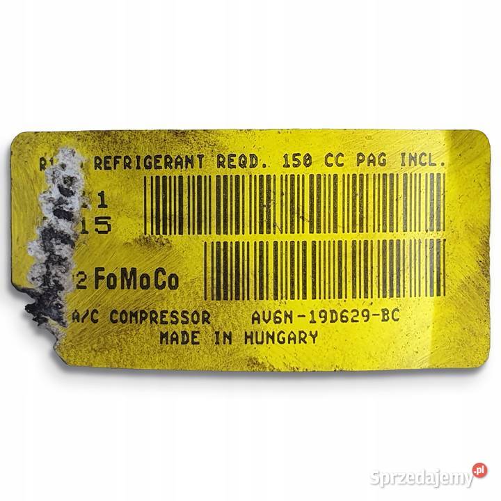 SPRĘŻARKA KLIMATYZACJI Ford S 20 TDCI osobowe Kompresory klimatyzacji Chełm