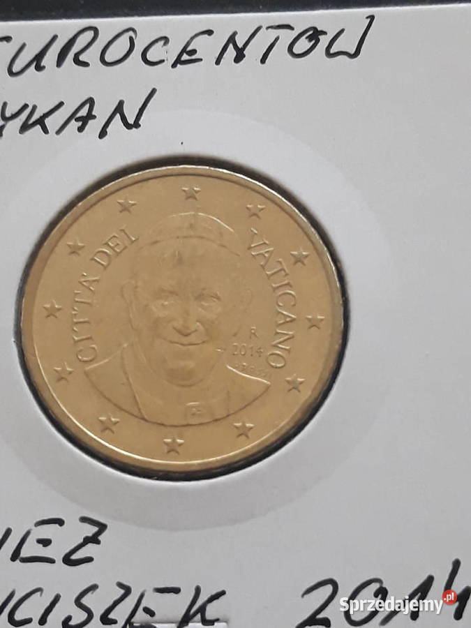 50 Eurocentów Watykan 2014 rPapież Franciszek Konin