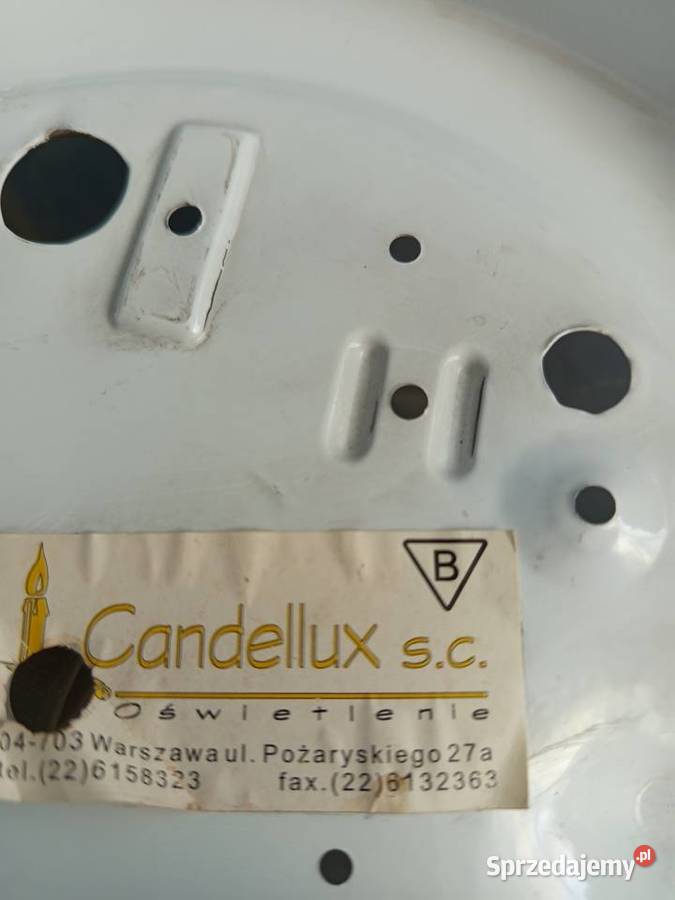 Lampa Sufitowa Candellux Plafon Biały Uchwyt z