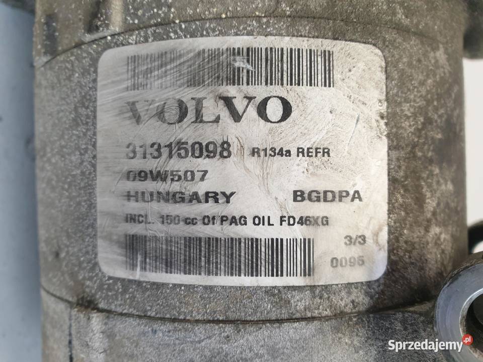 SPRĘŻARKA KLIMATYZACJI Volvo V70 III 20 D lubelskie Chełm sprzedam