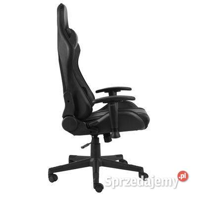 vidaXL Obrotowy fotel gamingowy czarny PVC20478