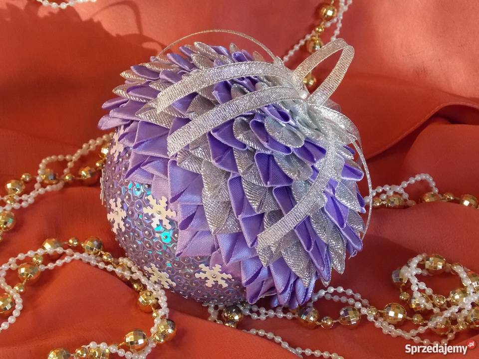 Bombki karczoch ze wstążki