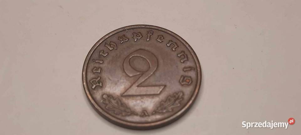 moneta Niemcy 2 reichspfennig 1939 W5 Warszawa