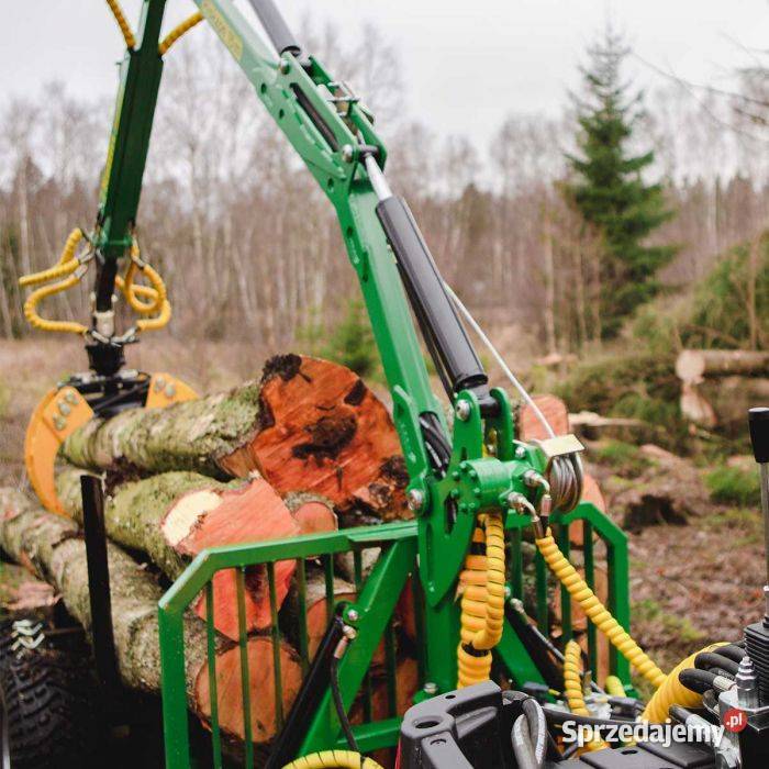 PRZYCZEPA LEŚNA 2t ZEST 8 HDS 42 napęd wciągarka 2000kg Nieporęt