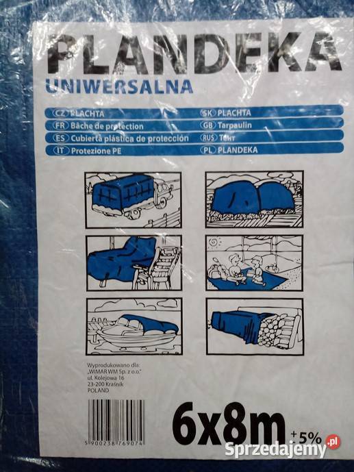 Plandeka płachta do zabezpiecznia
