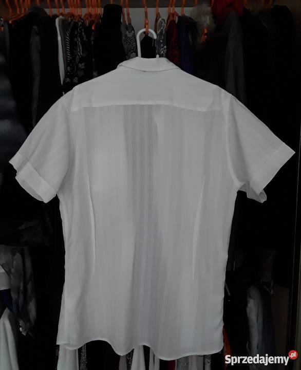 Koszula męska biała XXL43 z krótkim rękawem CA biały Warszawa sprzedam
