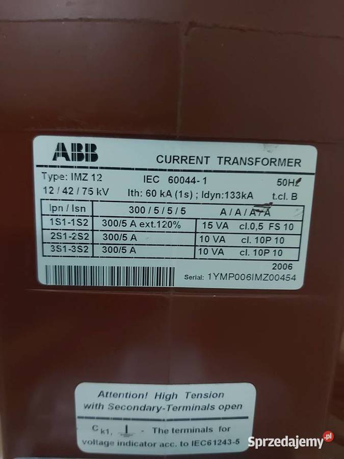 Przekładniki CURRENT TRANSFORMER IMZ12 15055