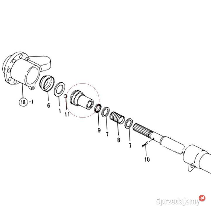 Łącznik wałków 13T Yanmar EF453T 19813313340 Skrzynia biegów Tajęcina sprzedam
