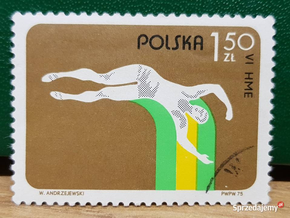 Znaczek VI Halowe Mistrzostwa Europy w lekkiej Filatelistyka wielkopolskie Golina sprzedam