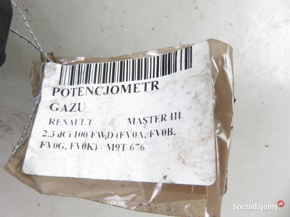 POTENCJOMETR GAZU RENAULT MASTER III 23 dCi