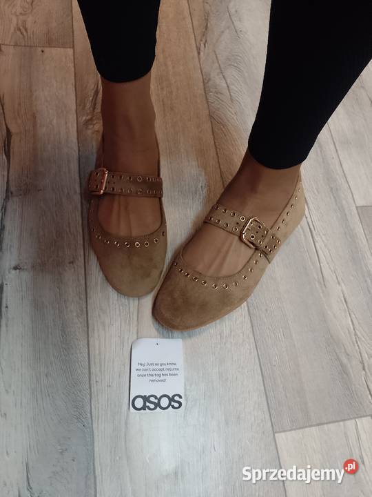40 ASOS Design Beżowe bogato zdobione baleriny z Balerinki małopolskie Kraków