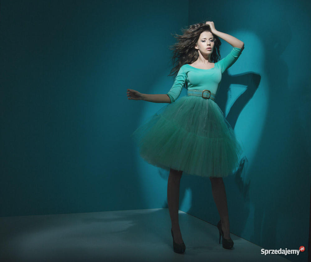 Spódnica tiulowa miętowa Wrocław sprzedam