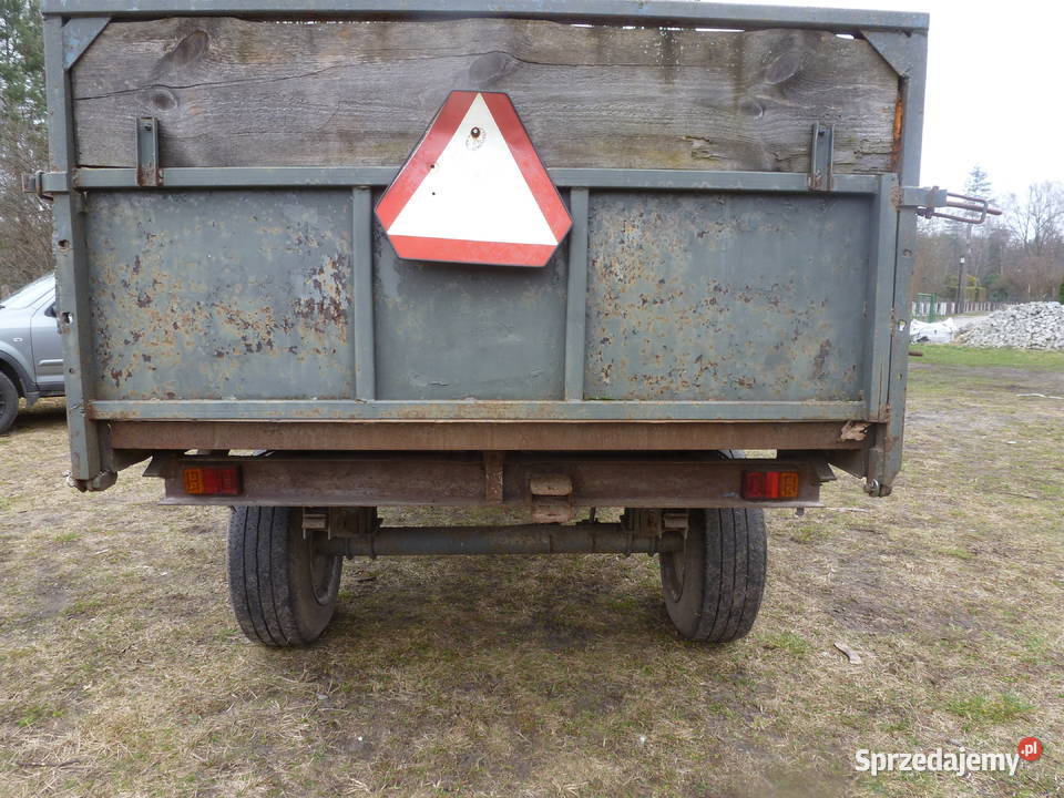 Przyczepa rolnicza dwuosiowa niska nieuszkodzony Rudnik nad Sanem sprzedam