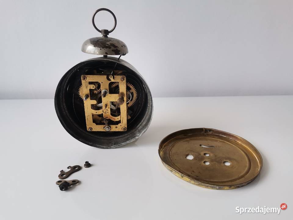 Stary przedwojenny Polski zegar budzik GF