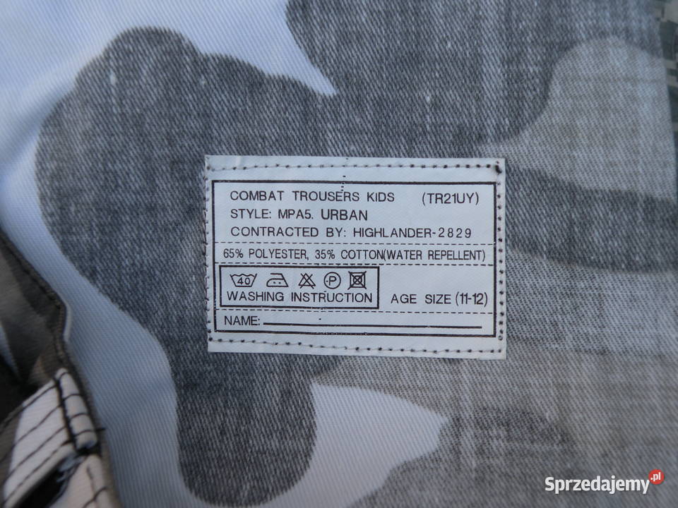 Spodnie BDU metro XS dziecięce HIGHLANDER Wrocław