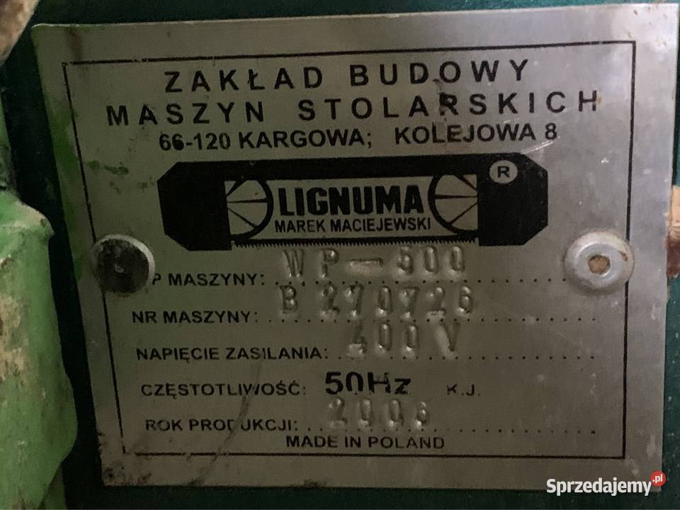 Wielopiła Lignuma WP 500 30kW szerokość 50 Piła Dryga