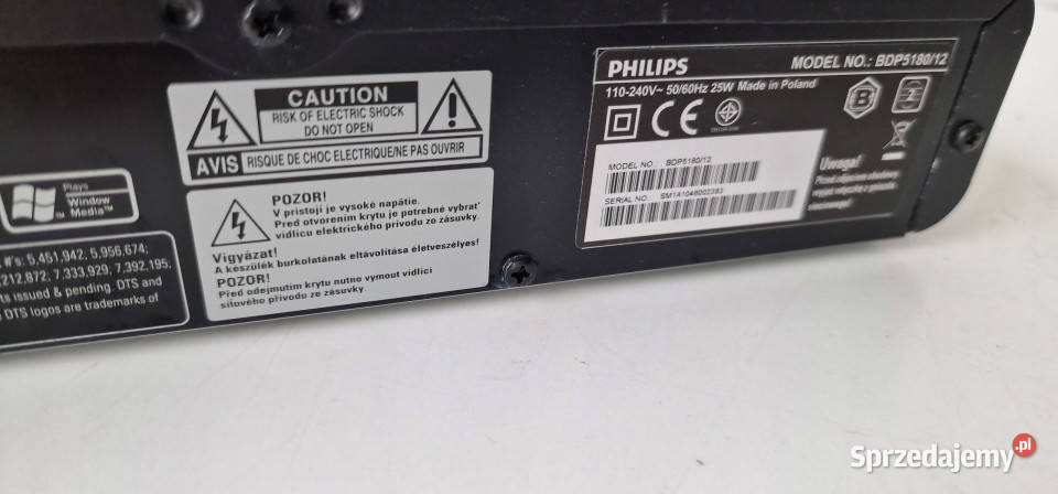 Odtwarzacz Bluray Philips Odtwarzacz płyt Bluray