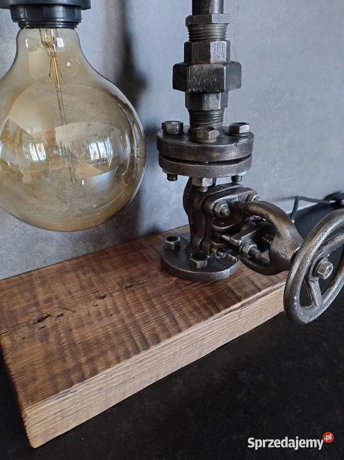 Unikatowa industrialna lampa steampunk retro Tuszyn