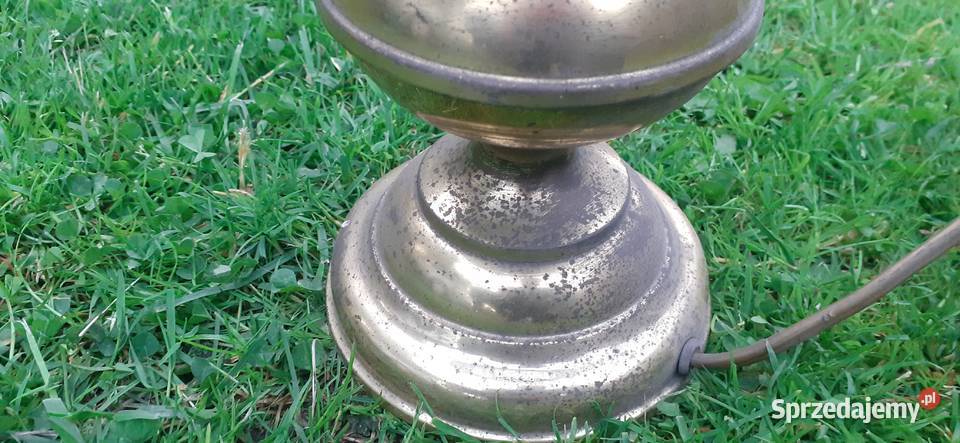 Lampa stojącą PRL Retro Vinted złota Tuszkowo