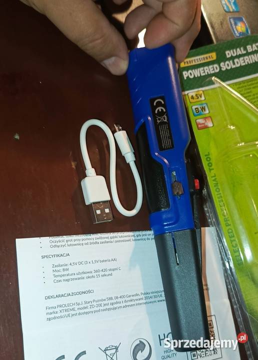 lutownica bezprzewodowa 45 volt 3 x bateria AA śląskie Mysłowice