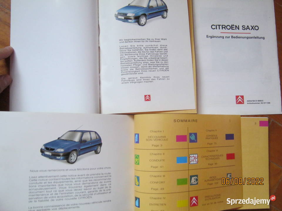 Citroen Saxo 3 instrukcje obslugiksiazka Rzeszów