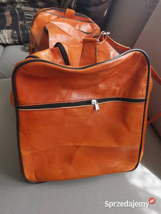DUŻA TORBA PODRÓŻNA CAMEL SKÓRA NATURALNA Grudziądz